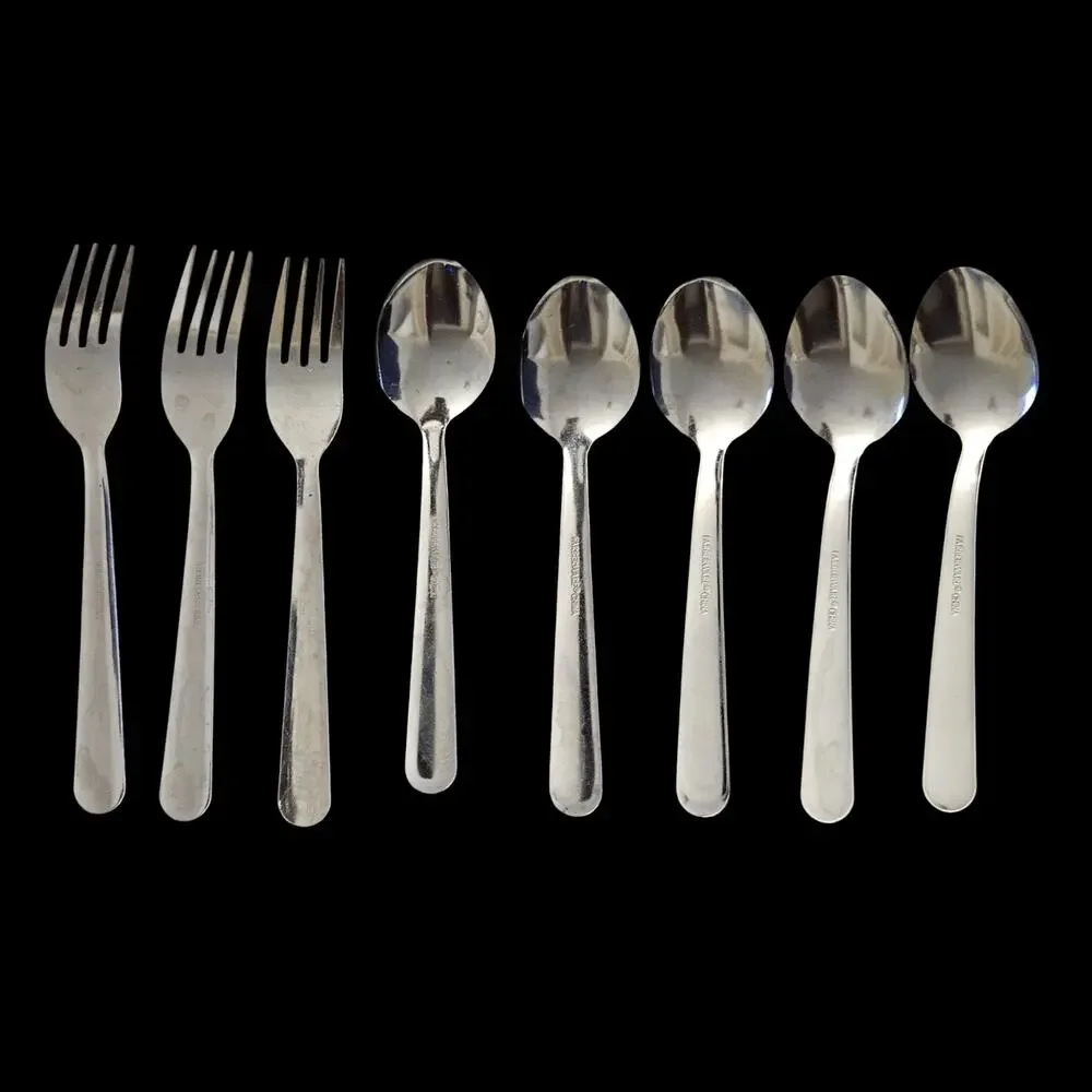 Farberware Stainless Steel Flatware 8 Piece Fork Spoon Set China